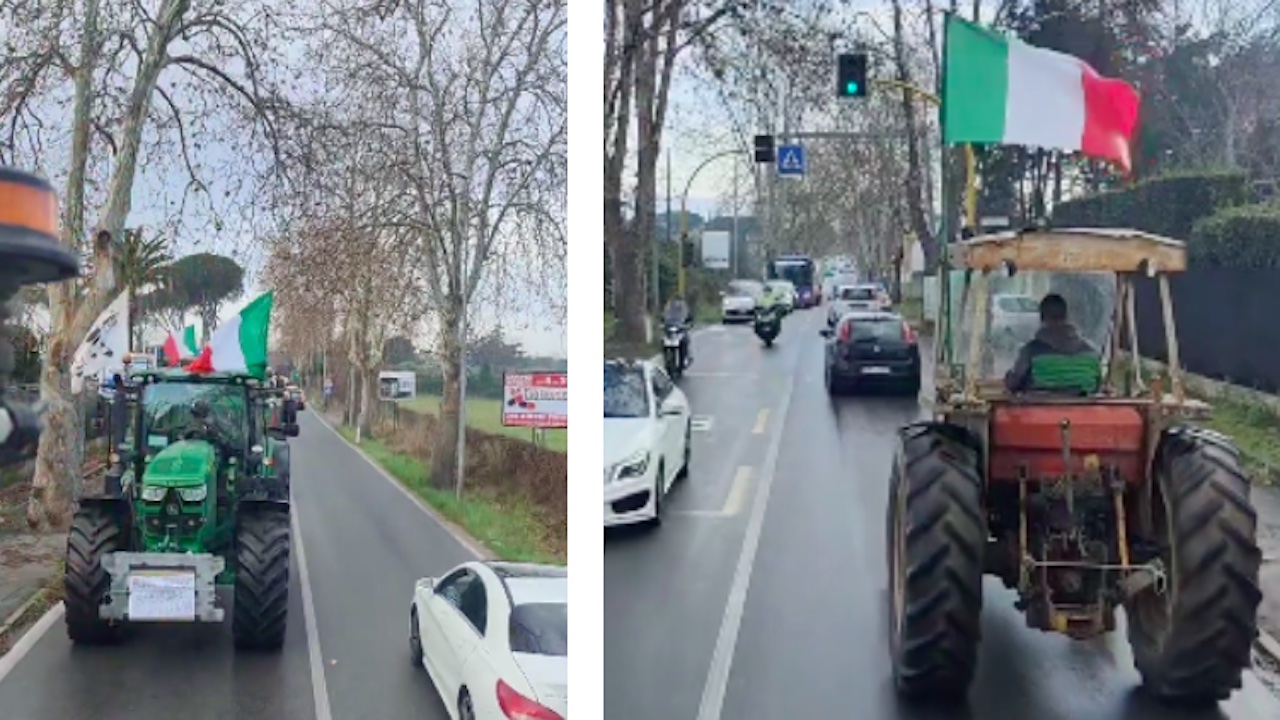 Corteo dei trattori a Roma nord, alle 12 presidio in centro